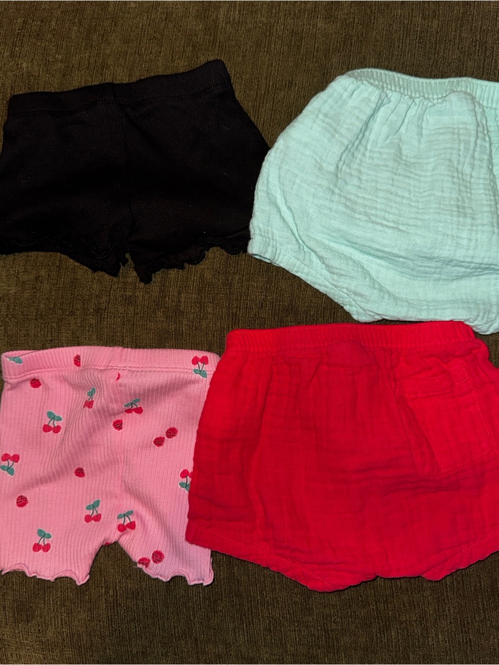 Old Navy Girls Shorts Bundle — Red and Mint - Picture 3 of 3